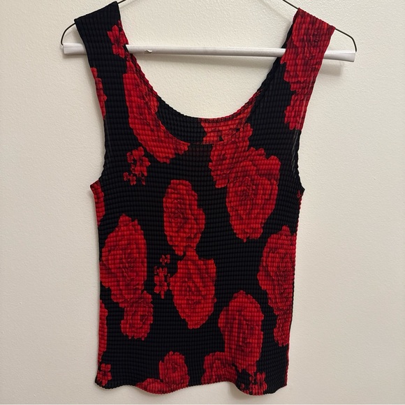 Impressions Red Black Rose Tank Medium Floral Whimsy Goth Witchy Dark Feminine M - Picture 2 of 5